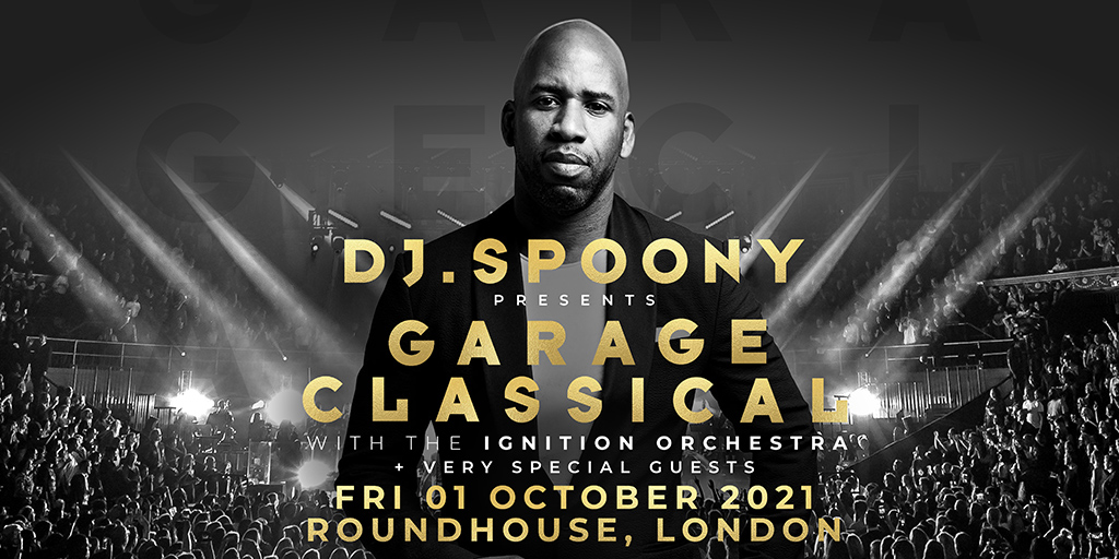 RoundhouseLDN's tweet photo. What a better way to celebrate post lockdown than a night at @DJSpoony's Garage Classical?! 💥 
He'll be bringing his epic live show with @ignorchestra + very special guests to the Roundhouse in October and tickets are on sale now! > https://t.co/hFt1OMpJ3q https://t.co/ZZ8J61vnm3