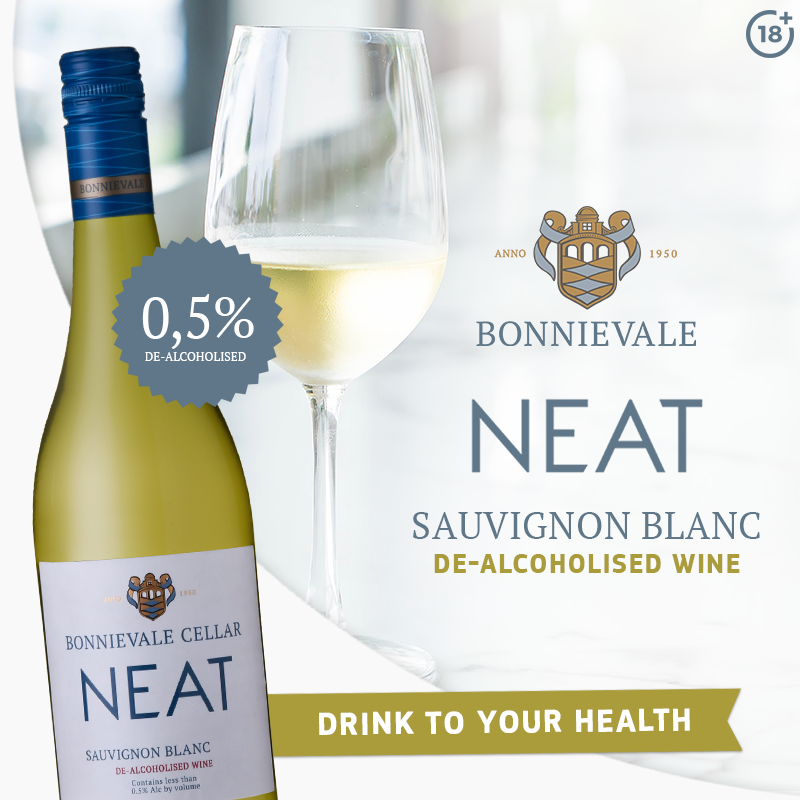 Drink to your health with the Bonnievale NEAT Sauvignon Blanc de-alcoholised wine!🥂

Order yours online at: bit.ly/3exGHvV 
 #bonnievalewines #NEAT #HealthyDrinking