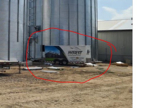 Had a job site trailer stolen during the night (Thursday) near Lucan Ontario.  16’ Bravo enclosed unit with a roll up door in the back. If you see it please call the office at 519-669-1300.