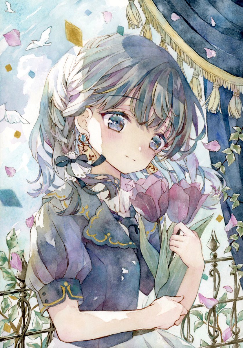 塗っています W 透明水彩 Watercolor 優子鈴 ゆこりん 東京展10 7 14のイラスト