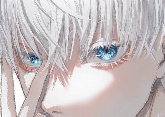 gojou satoru 1boy solo blue eyes white hair colored eyelashes male focus eyelashes  illustration images