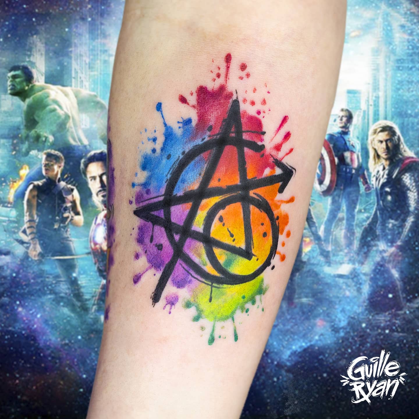 Wendall smith - #avengers #tattoo #avengerstattoo #hero #heroes  #tattoowendall #subculturecity #subculture #watercolor #watercolortattoo  #ink #inked #nctattooers | Facebook