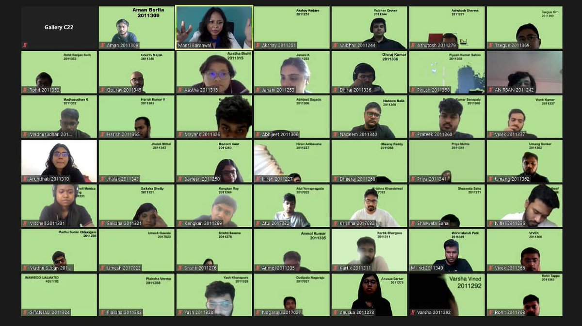 IIM_Bangalore's tweet image. Mansi Baranwal, Director-Bain &amp;amp; Company, Founder-Ignite and an IIMB alumna, interacted with the students of the &apos;Entrepreneurial Mindset and Action&apos; course by Prof. Suresh Bhagavatula, Entrepreneurship area, IIM Bangalore.#IIMB #IIMBangalore #ThePlaceToB #LifeAtIIMB #StoneWalls