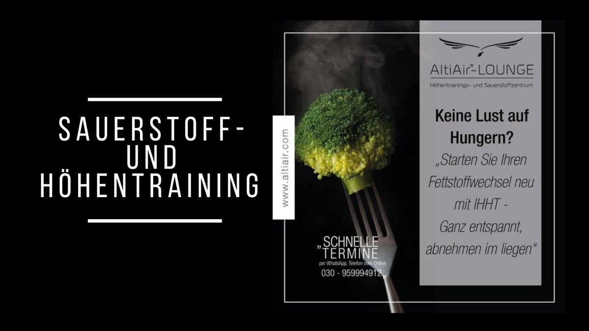 LoungeAltiair's tweet image. Du möchtest Abnehmen hast aber keine lust auf Hungern?
Hypoxietraining startet deinen Fettsoffwechsel neu und hilft Dir aktiv bei der Fettverbrennung!

#abnehmen #fitness #Gesundheit #stoffwechsel