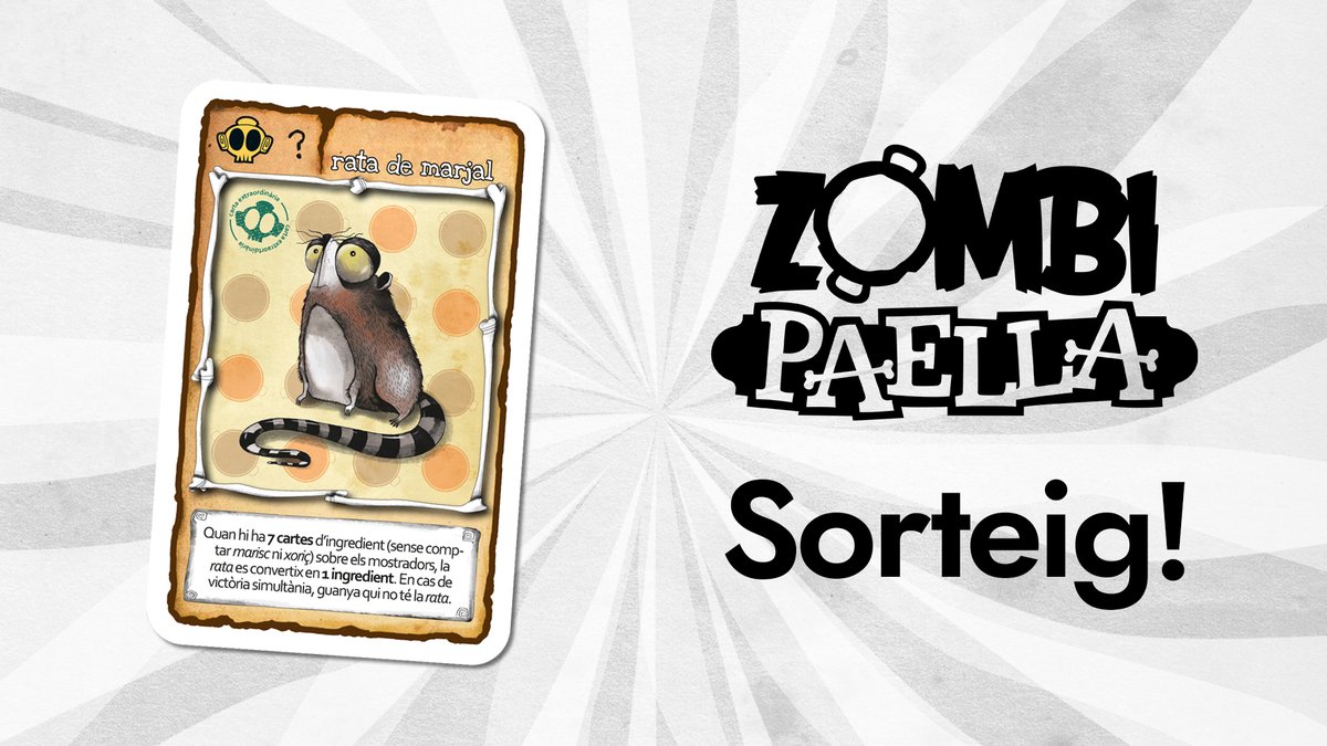 zombipaella's tweet image. 🔥5é i últim sorteig de la Setmana Fallera!🔥 Hui sortegem la carta extraordinària de la 
@falleracalavera de la Rata de Marjal! Per participar:
1⃣Retuiteja este post
2⃣Seguix @zombipaella
⏳Tens temps fins esta nit (19 de març a les 23.59h). Anunciarem el guanyador/a el dilluns.