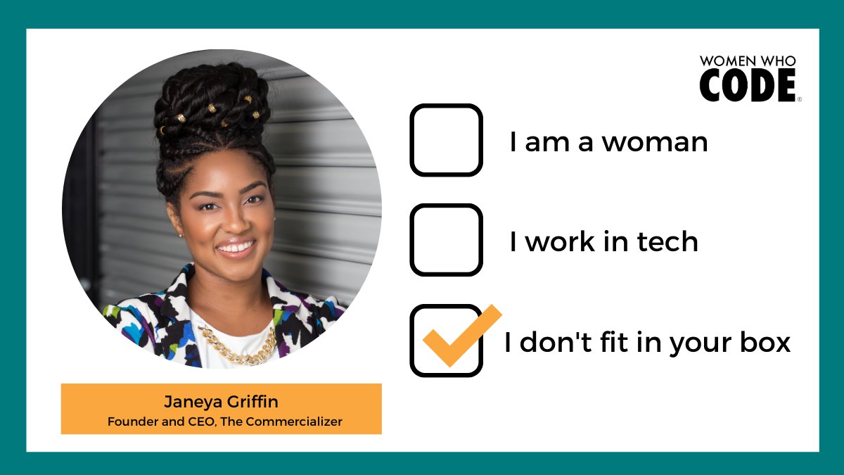 WomenWhoCode's tweet photo. "It’s imperative to pay attention to everyone’s opinions and ensure our own voices are being listened to. As a Black woman, I have two voices that I need to speak up for, which is especially difficult because #Blackwomen face unique challenges. "

🗣@JaneyaGriffin #WOCinTech https://t.co/YCH3Lh7SUO
