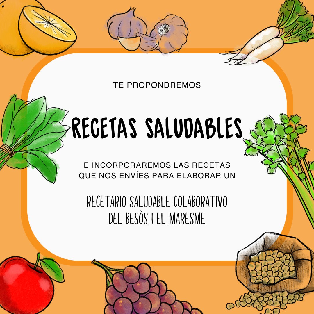 En #CuinemBarri te lo ponemos muy fácil para comer sano 🍅🥑. Sigue la cuenta @cuinem_barri en Instagram o suscríbete a nuestro boletín en cutt.ly/VxtRvDw + INFO en cuinembarri.wordpress.com
#AlimentacioSaludableAlNostreAbast #AlimentacioSostenibleBCN #BesosMaresme