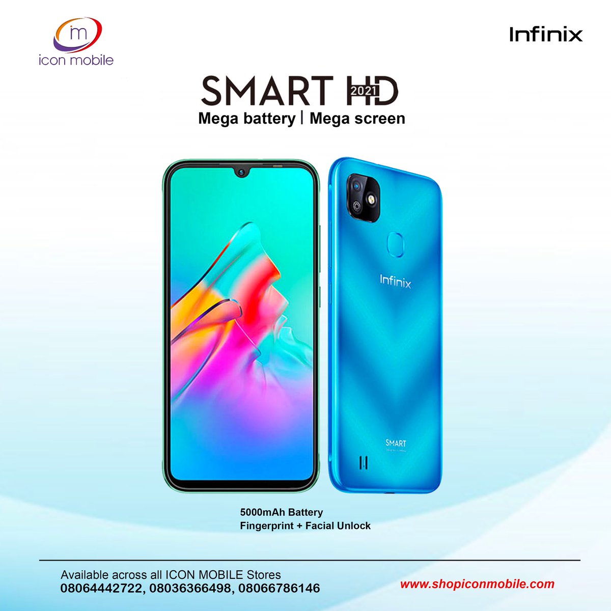 iconmobileng's tweet photo. It’s Friday fam!
Experience the Smart side of life with the #InfinixSmartHD
.
.
Visit any ICON MOBILE stores or shop online -
https://t.co/rc8qQn2Hve
-
08064442722, 08036366498, 08066786146. https://t.co/M1M8YrPbUx