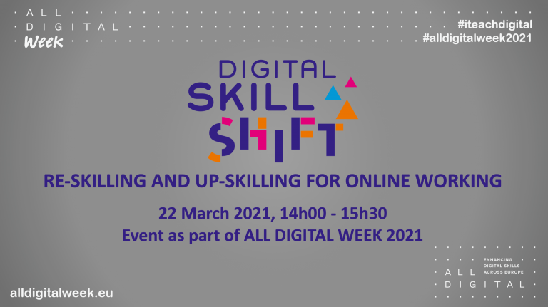 AllDigitalEU's tweet photo. 📍On 2️⃣2️⃣ March 14h00-15h30 CET #DigitalSkillshift workshop
➡️Learn how to organise #upskilling and #reskilling of #unemployed citizens facing the challenges of #digitaltransformation in their professional career
➡️for the role of #DigitalAssistant.
👉https://t.co/1eRgEGeEt4 https://t.co/I1lHFj6KEV