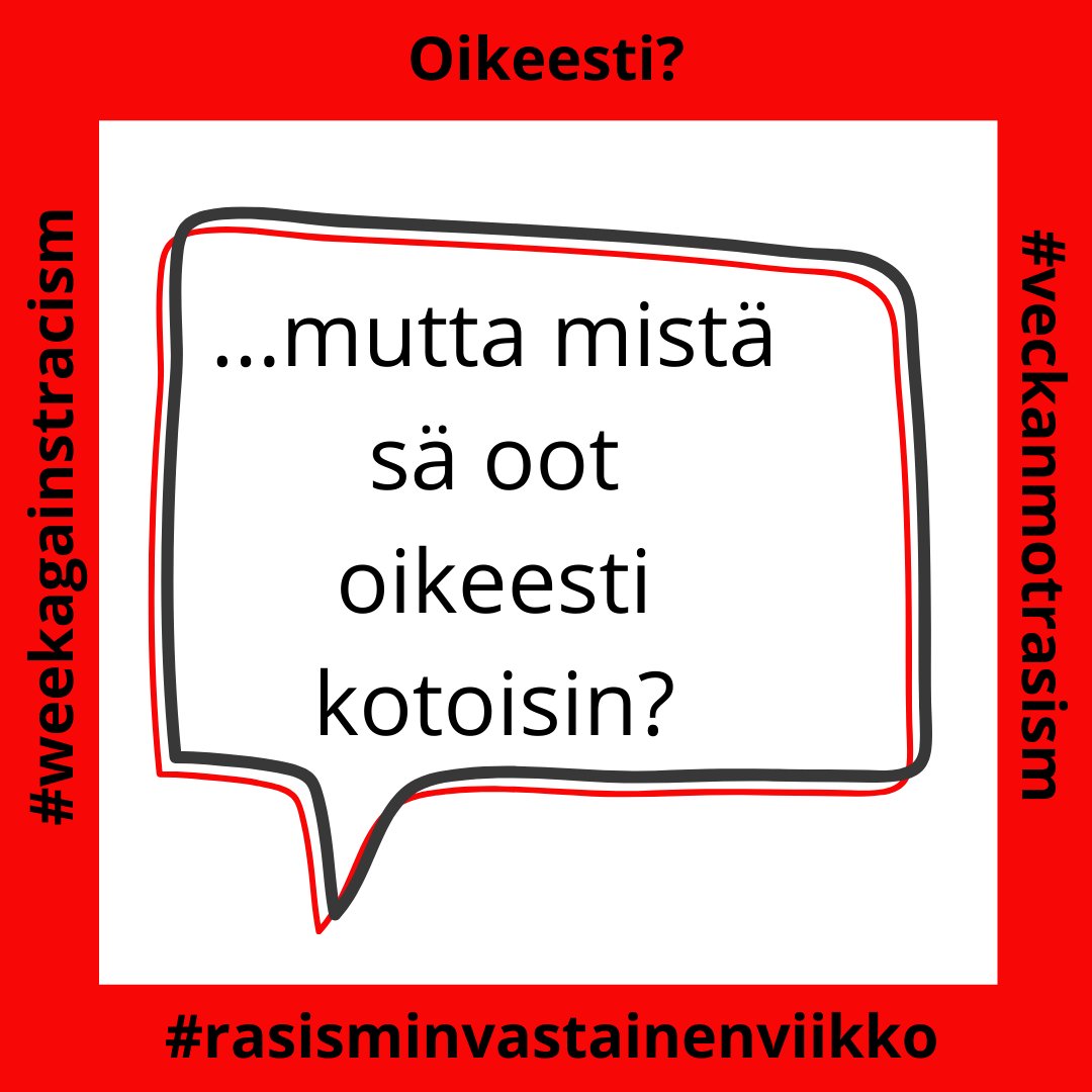 Perjantain teema: Tiedosta mikroaggressiot!
yle.fi/aihe/artikkeli…
#rasisminvastainenviikko #AntiRacism