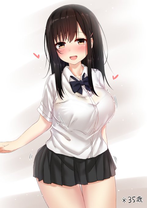 #見た人も無言で黒髪美少女貼れ 美少女(35歳)🔞🈲 