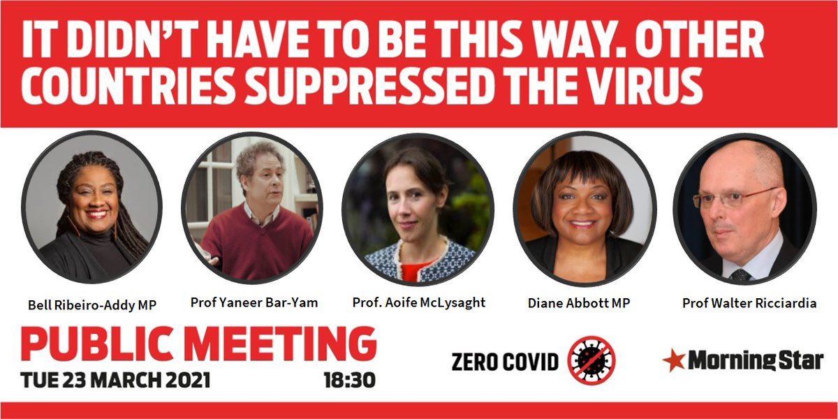 Join us on March 23rd for the next Zero Covid Coalition meeting. Grab your tickets here --> tinyurl.com/ZeroCovidNow