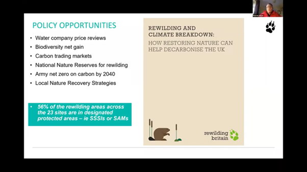 ClimateActionNE's tweet photo. Brilliant talk by Prof Alastair Driver @AliDriverUK of @RewildingB this morning at our #TreesandBees online conference. Some great positive food for thought and action
#BeeMoreTree #ClimateAction #NaturalSolutions #ClimateActionNow https://t.co/7pulqXg5aY