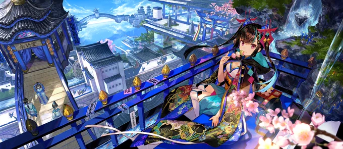 おかげさまで画集『彩幻境』の3刷目が決定しました?ありがとうございます?✨
https://t.co/lZOFzpJbwC
2015年～2020年頭までに描いた作品を190点以上収録した画集です! 