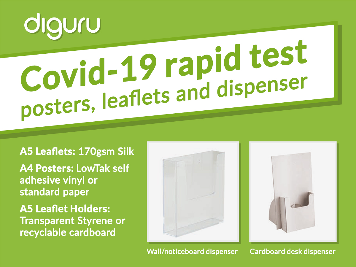 Diguru's tweet photo. 🧪 #Covid19 rapid test #posters, #leaflets and #dispenser
✅ Testing details can be customised • Self adhesive poster that can be applied easily with no damage to surface • Leaflet holders recyclable or re-usable • Supplied as complete pack for easy install
➡️ Available now! https://t.co/ecJqWYNuv8