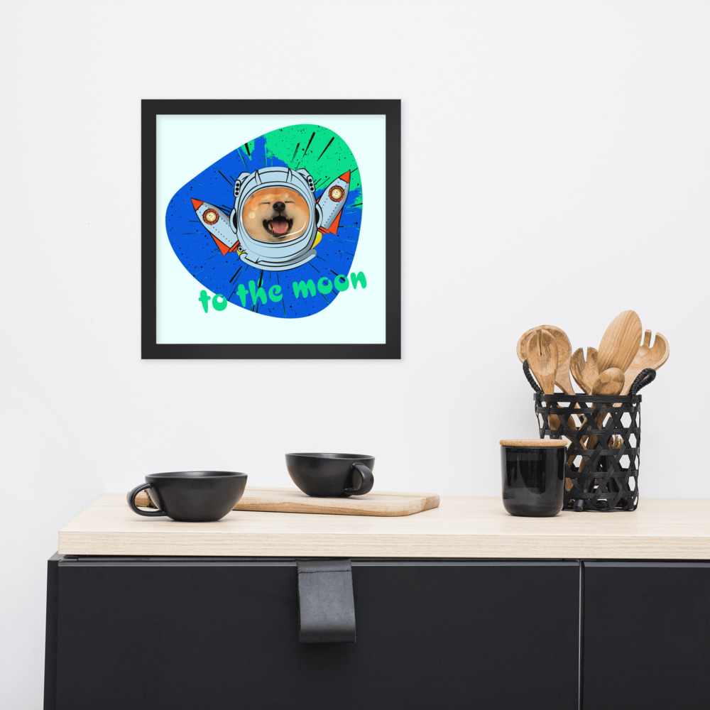 To the moon! 
Framed poster available in our store. Spread the love for DogeCoin and aware others to buy more DogeCoin.
#dogecoin #dogearmy #DogecoinToTheMoon #dogeposter #doge #framedposter #dogeposter #poster #DoOnlyGoodEveryday #ToTheMoon