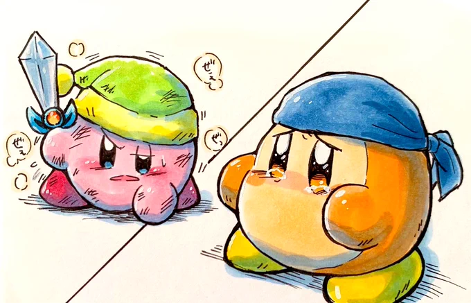 今回もカービィファイターズ小説より。ワドちゃんの気持ちの強さに感動です。
#カービィ #イラスト #コピック #kirby #illust #copic 
