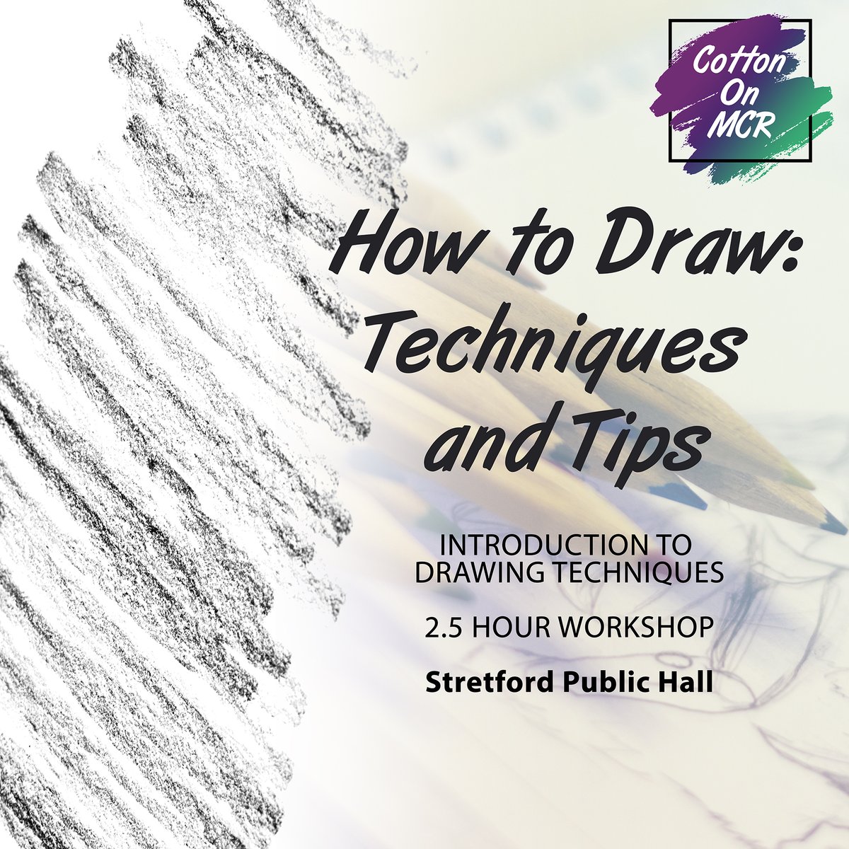 Have you heard about our drawing workshop? In this workshop, hosted by Louise Garman, you'll learn the techniques and tips to help you with your drawing. Head to the website to book now.⁠ bit.ly/3bYVk9J #cottononmcr #howtodraw #artworkshop #drawingworkshop #manchester