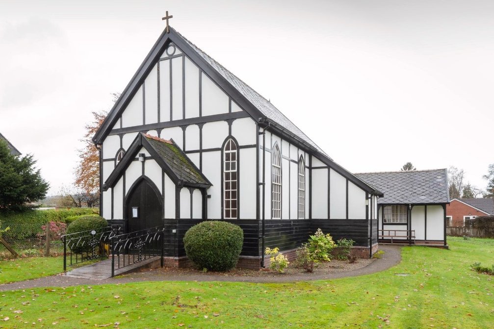 #FaithBuildingsFriday The Sacred Heart of Jesus, Chirk, is an unusual pre-fabricated church of 1929, designed by A. Hallwood of Hyde, Cheshire.