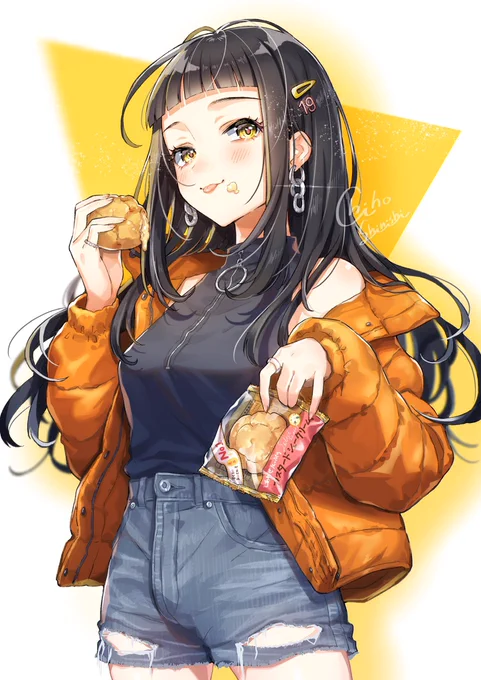 #シュークリームの日 #タベガール  #創作 
\   キミも食べよ〜 / 