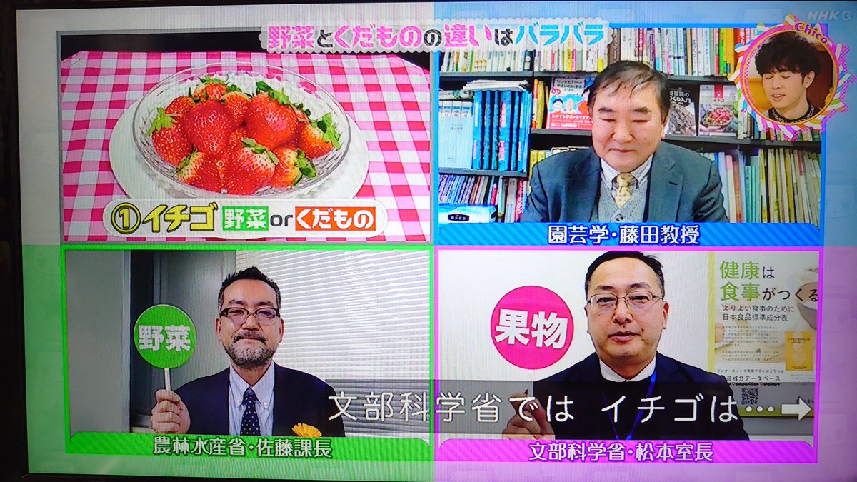 野菜とくだものの違いってなに 農林水産省 Vs 文部科学省 Vs 園芸学教授による野菜orくだものサミット チコちゃんに𠮟られる Togetter