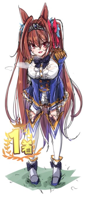 ダイワスカーレットが一着になったときの絵です。 