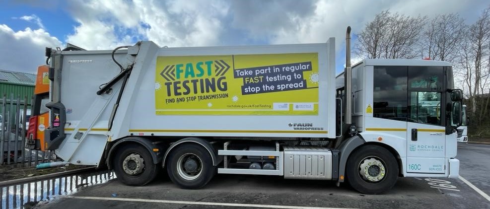 Great new ads from <a href="/RochdaleCouncil/">Rochdale Borough Council</a> 
This creativity through these eye-catching graphics, really gets the message across. 
The staff at this depo couldn’t be more helpful when we were on site. #rochdalecouncil #councilupdates #advertisingonthemove #roadvert #spedian