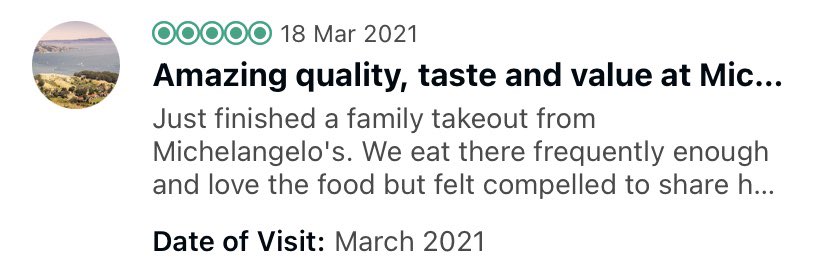 This just in <a href="/TripAdvisorEats/">Tripadvisor for Restaurants</a> well done to all the team <a href="/MichelanCelb/">Michelangelo celb</a> onwards!! #reviews #review #5bubblereview #celbridge #restaurant #restaurants #takeaway #delivery #collection #food #takeawaymenu michelangelo.ie