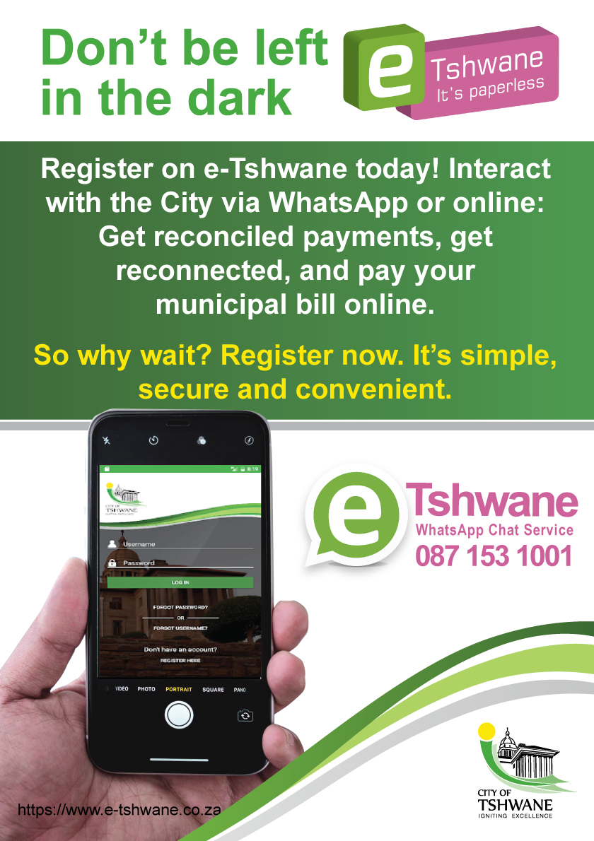 City of Tshwane on Twitter "ETshwane puts the convenience of