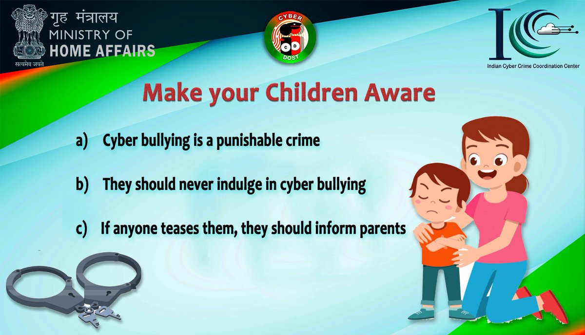PIBMumbai's tweet image. As per @NCRBHQ, 305 cases of #CyberCrime against Children were reported in 2019
Steps to tackle it include provisions under IT Act-2000 &amp;amp; IT Rules-2021, periodic blocking of websites containing extreme child sexual abuse material: @smritiirani

pib.gov.in/PressReleasePa…

@Cyberdost