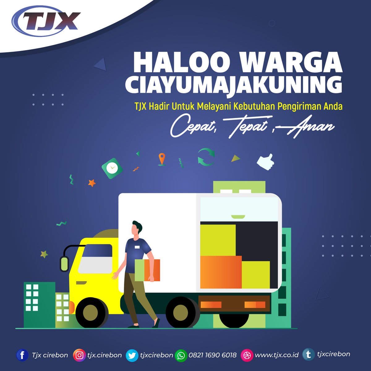 Selamat datang  PT TJX (Tunggal Jaya Expressindo) di kota cirebon
.
follow <a href="/tjxcirebon/">Tunggal Jaya Expressindo</a>  untuk update info
.
#cargo #ekspedisicirebon
#tjx #tjxcirebon #jasapengiriman #cirebon #jasapengirimanbarang #pengiriman #jasaangkut #jasaangkutcirebon #jasangkutmurah #jasaangkutpindahan