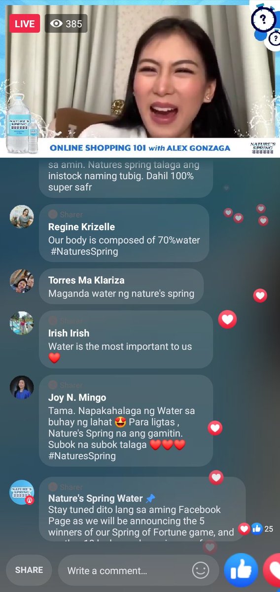 Caatthhyy16's tweet photo. ONLINE SHOPPING 101 with ALEX GONZAGA @Mscathygonzaga 💙

Stay hydrated, everyone!!! 🤗
#NatureSpring https://t.co/LPgaeE6STm
