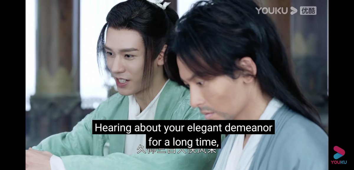  #shlengsubs "I have heard of the sheer elegance and dignity of the great Lord of San Bai. indeed hearing the rumours cannot compare to seeing with my own eyes (hearing of it a hundred times cannot compare to seeing it just once)"(I think the 2nd sentence is the wrong way round)