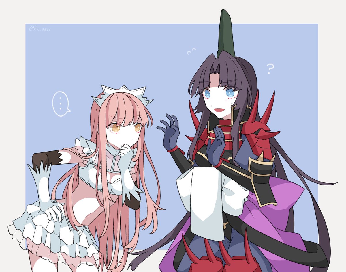 義経(景清)とジャッジするメイヴちゃん

#FGO 