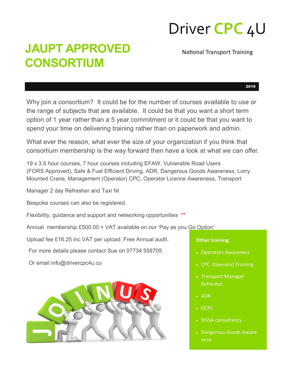 DriverCPC4U1's tweet photo. National #jaupt approved consortium #drivercpc #drivertraining #drivers #training https://t.co/Sud6L8XqJz