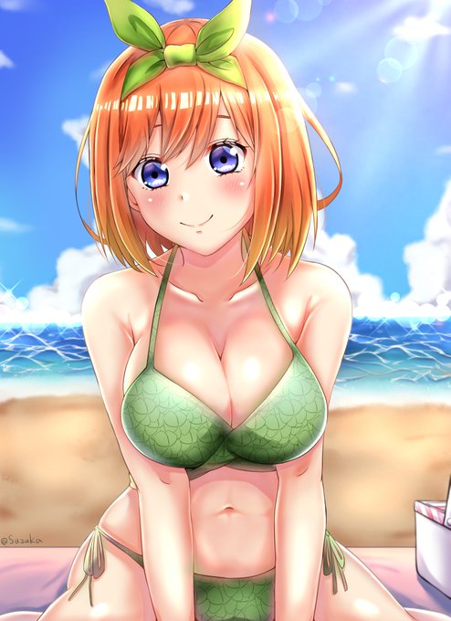 Suzuka/スズか@絵仕事募集中さんがTwitterに投稿した中野四葉(五等分の花嫁)のイラスト。