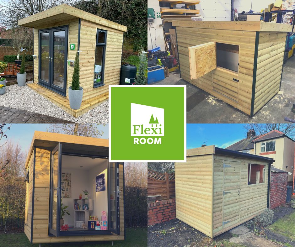 Garden Rooms come in all shapes and sizes! FlexiRooms have been used as home offices, play rooms, dog kennels or just to give extra storage space in the garden. Each one is unique and custom built for every customer!