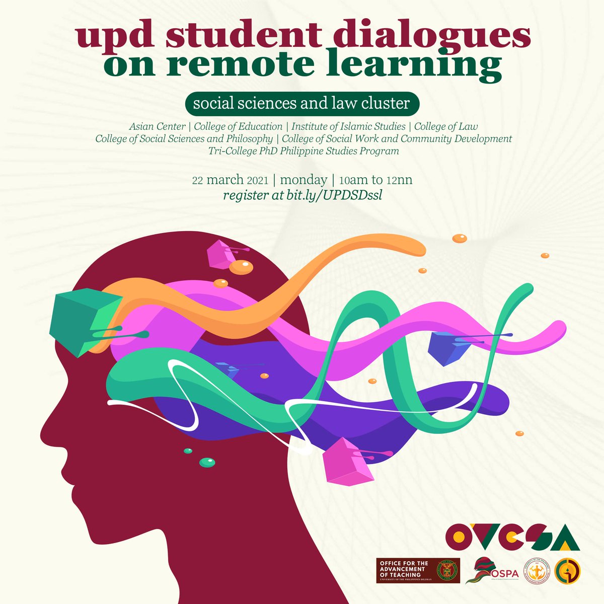 upsystem's tweet photo. #UPDStudentDialogues
Calling all students from the Social Sciences and Law (SSL) & Science and Technogly (ST) clusters!
Read more here: https://t.co/HxkVA8sPNX https://t.co/iBHVKT4GYN