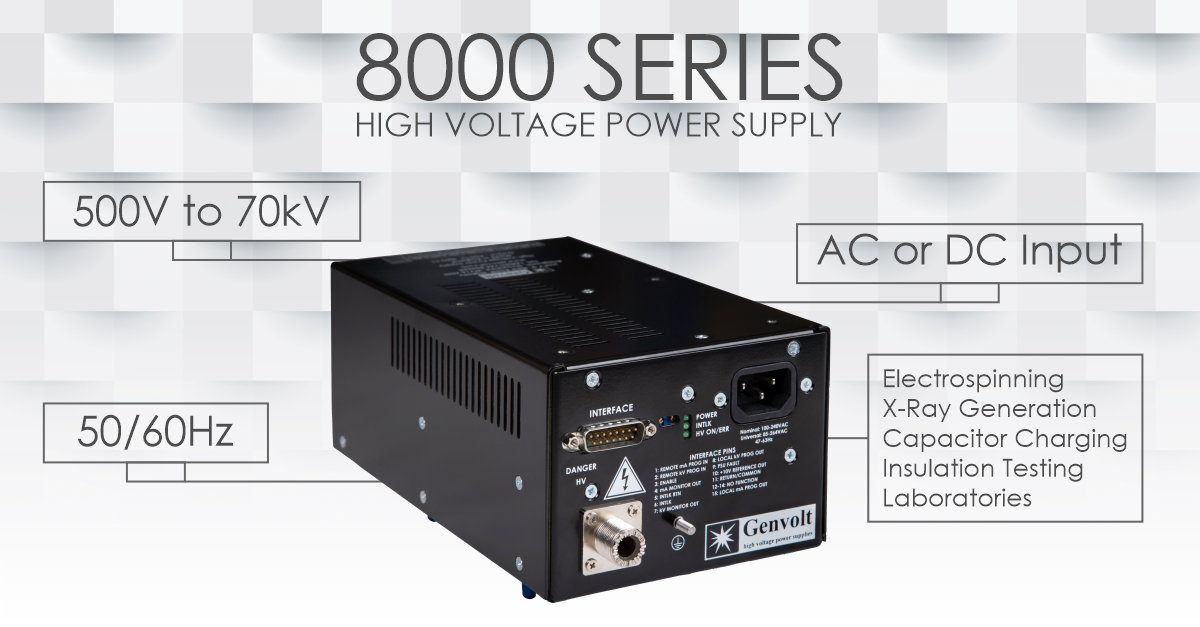 Genvolt's tweet photo. Genvolt 8000 Series high voltage power supply is suitable for a variety of applications ranging from electrospinning and X-Ray generation to capacitor charging.
https://t.co/Z2YTwPkRp9

#powersupply #xray #electrospinning #capacitorcharging #laboratories https://t.co/JcrnDoZZL5