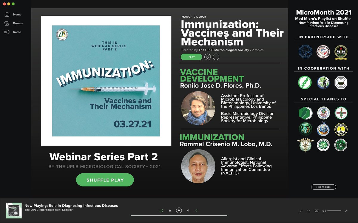 TheUPLBMicrosoc's tweet photo. The UPLB Microbiological Society brings you the 2nd part of its webinar series focusing on the development of vaccines and immunization.

The webinar will be on Match 27, at 1 pm and is open to all. You may register here at https://t.co/DqbAwZGH7y. https://t.co/8aG5MlRkoJ