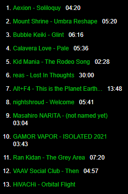 atmolabel's tweet photo. We dedicate this for @tmrrw_nrtmnt. Today.

@AltF4Wave 
@mount_shrine 
@MasahiroNarita2 
@ruvnvn 
@RanKirlian 
@aexionmusic 
@HiVACHi1 

(Tracklist may change in final release) https://t.co/jWKGa8RwAh