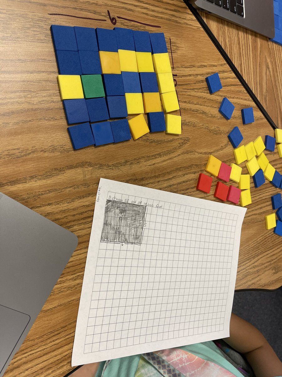StephHorswill's tweet photo. Using #MissionMath and manipulatives to explore area today. @cruz4thought #finchfalcons #mymisd #finchthirdrocks https://t.co/MlIABGANrs