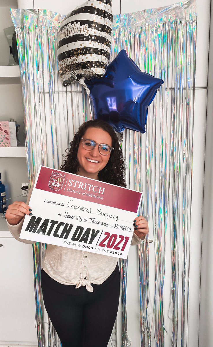 LilliMalach's tweet photo. So excited to have matched at my number one program and continue my medical training as a general surgeon at University of Tennessee in Memphis! Thank you to everyone who helped this dream come true! #Match2021 @SurgeryUTHSC https://t.co/8QkHKYhfsU