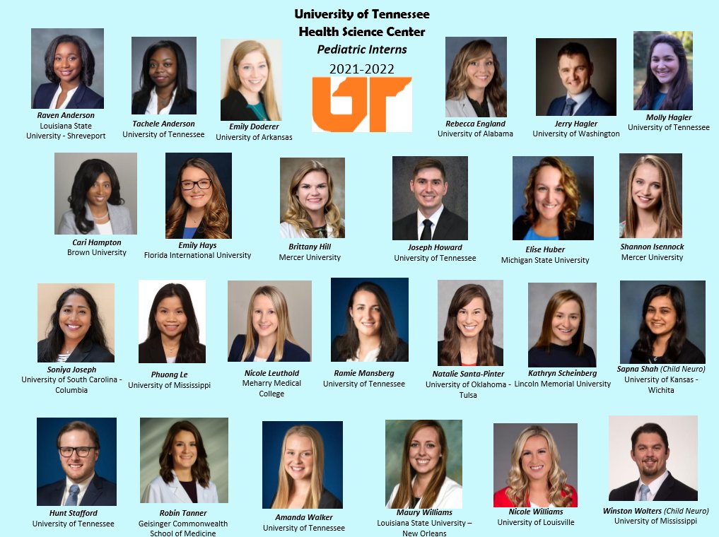 UTHSCPediatrics's tweet photo. We are THRILLED to announce such a wonderful #MatchDay2021 group. Please welcome our new interns. They are an exceptional bunch and we are so excited for them to join our family here @LeBonheurChild @UTHSCMedPeds @uthsc. https://t.co/2RjQNnvOV0