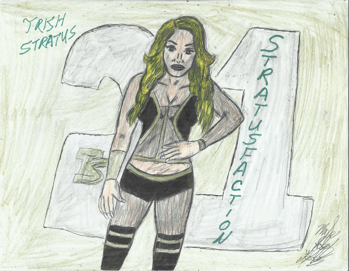 Happy 21 Years Of Stratusfaction @trishstratuscom Trish Stratus!!!!! You are definitely one of the best women wrestler in the WWE. You are a true legend. I hope you like the special portrait I have drew of you. Let me know what you think. #trishstratus https://t.co/TIuFfwChBO https://t.co/i9OJNPgdDM