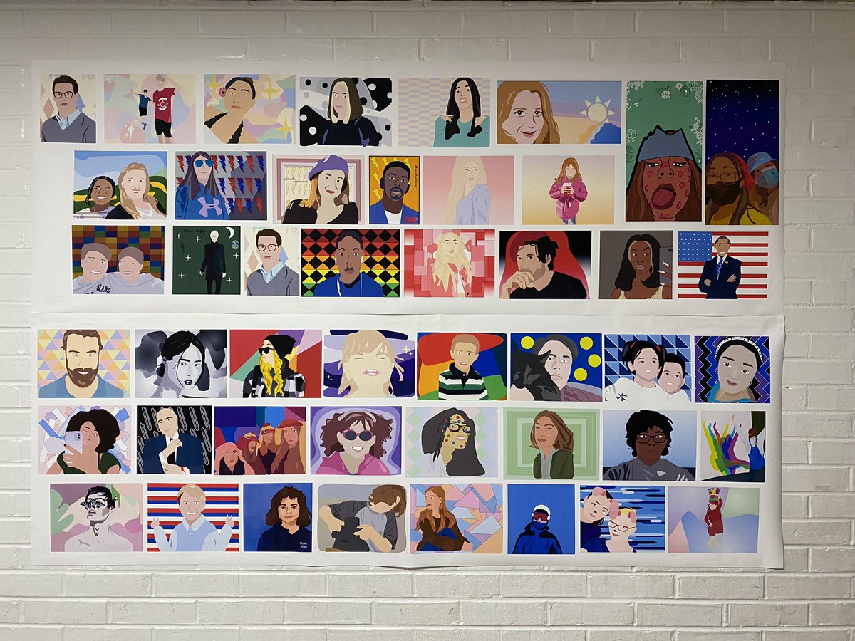 7th and 8th grade Orion did a phenomenal job creating digital portraits! Thank you <a href="/LTEFNJ/">LTEFNJ</a> for the amazing EColor printer. The LMS halls are full of art again 🌈🖼