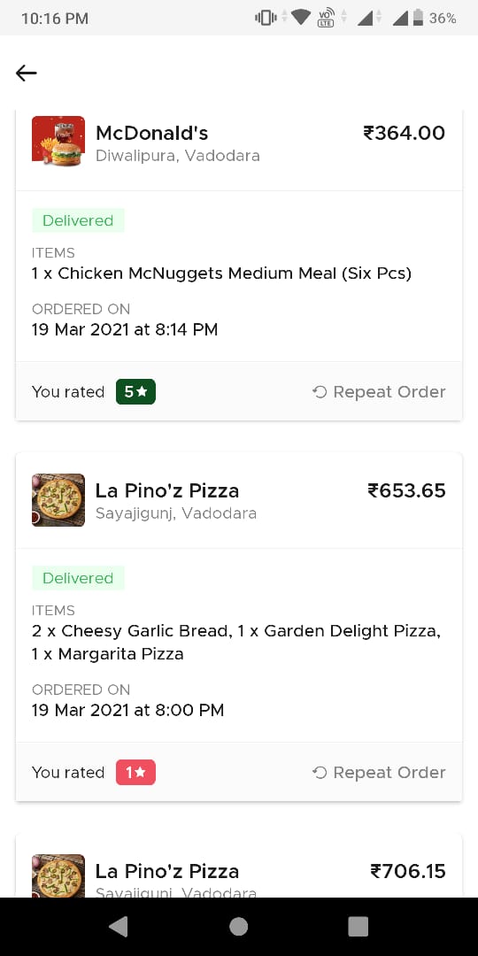 pravindodia's tweet photo. @zomato order is delivered and when called vallet it says it's cancelled, support ask me to cancel it, and refund is 5-7 days https://t.co/bs0Wijj9z4