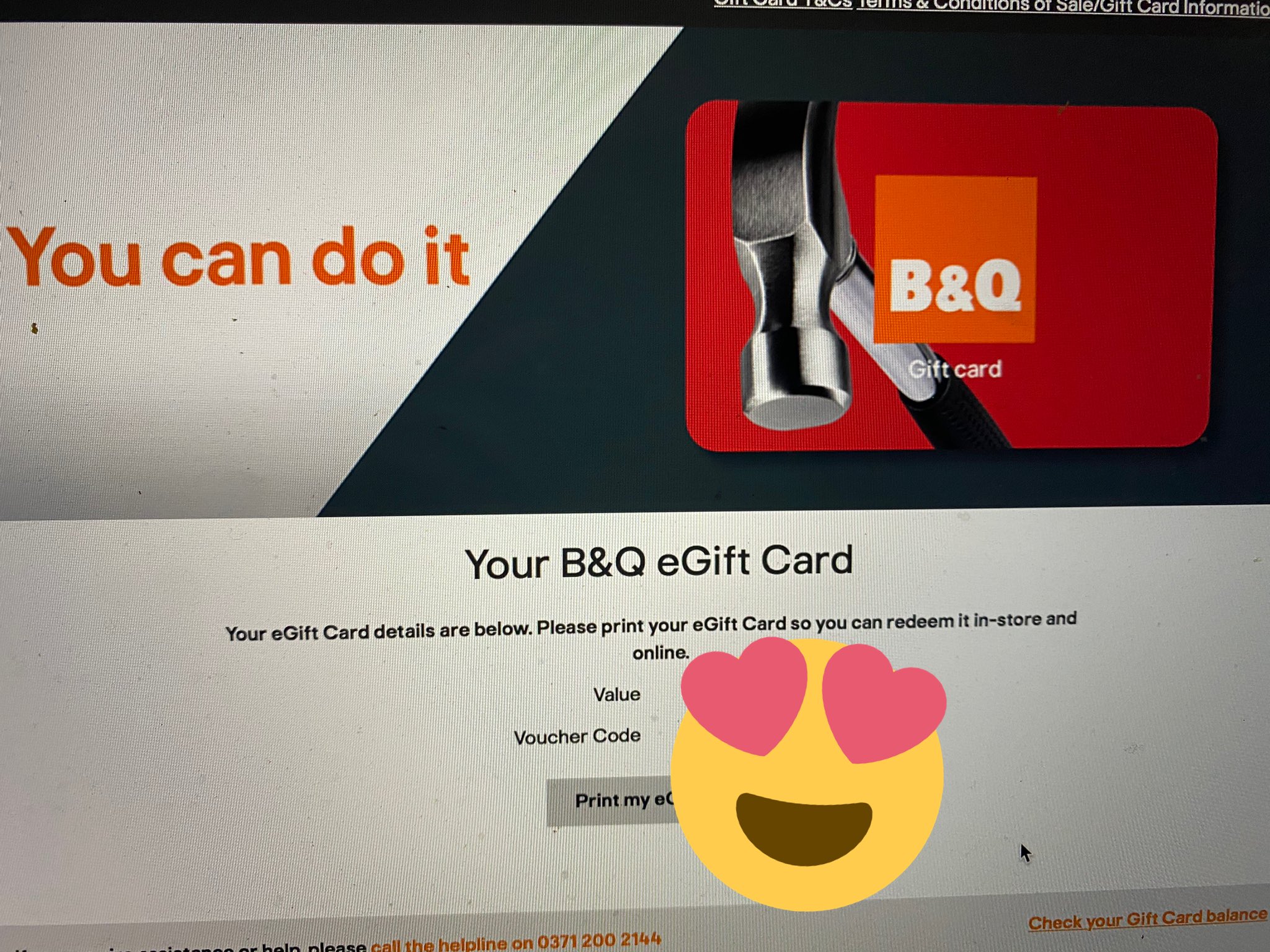 Miss Courtney on Twitter "My first B&Q voucher thank you so much to