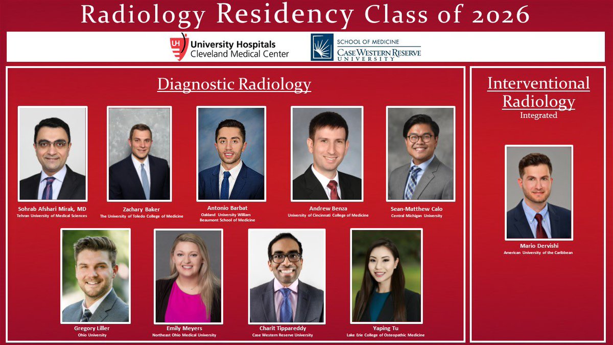 UHRadiology's tweet photo. Congratulations to all who participated in #MATCH2021, this was a year unlike any other. We are pleased to introduce our #radres class of 2026. #MedStudentTwitter https://t.co/8VyWwKkFqE