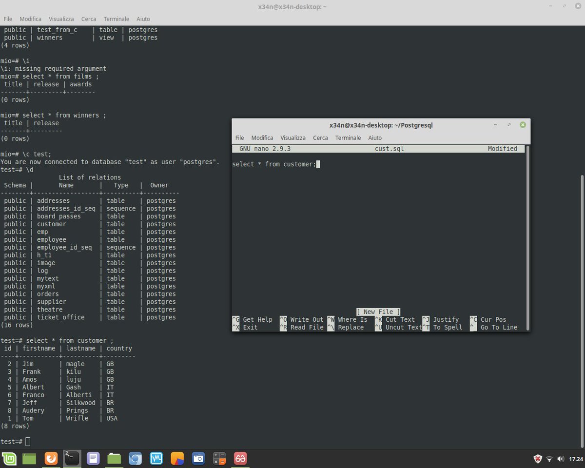 ivanonatalini68's tweet image. PostgreSql Administration.

How to launch query file .sql, by folder extern, through method &apos;\i&apos;.

#postgresql #psql #pgsql #sql #dba #database #aws #cloud #linux #unix #windows